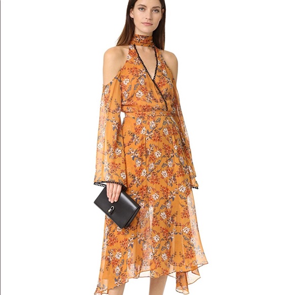 Nicholas wrap dress 🔥 silk, open shoulders - Picture 4 of 5